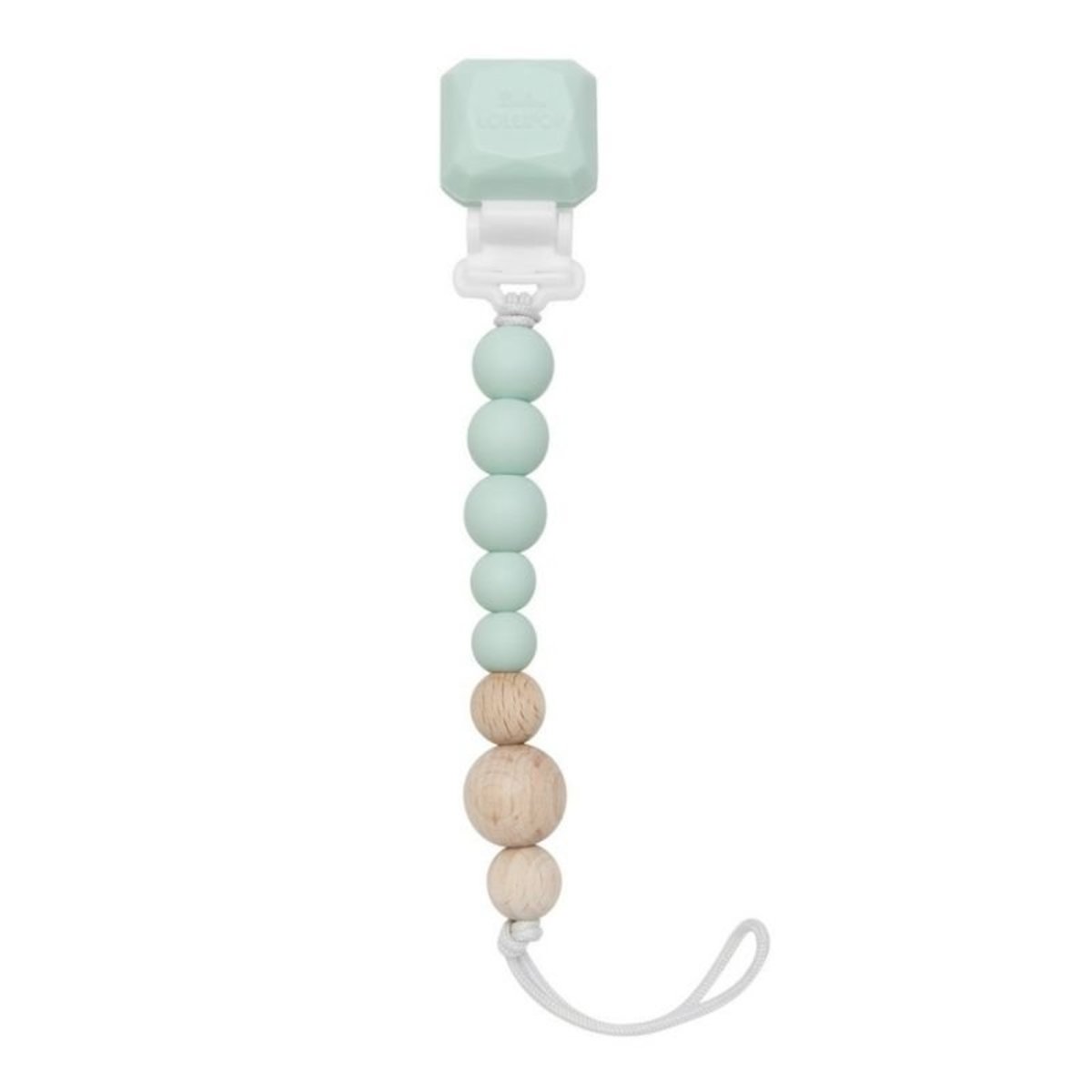 LOULOU LOLLIPOP COLOUR POP SILICONE & WOOD PACIFIER CLIPS