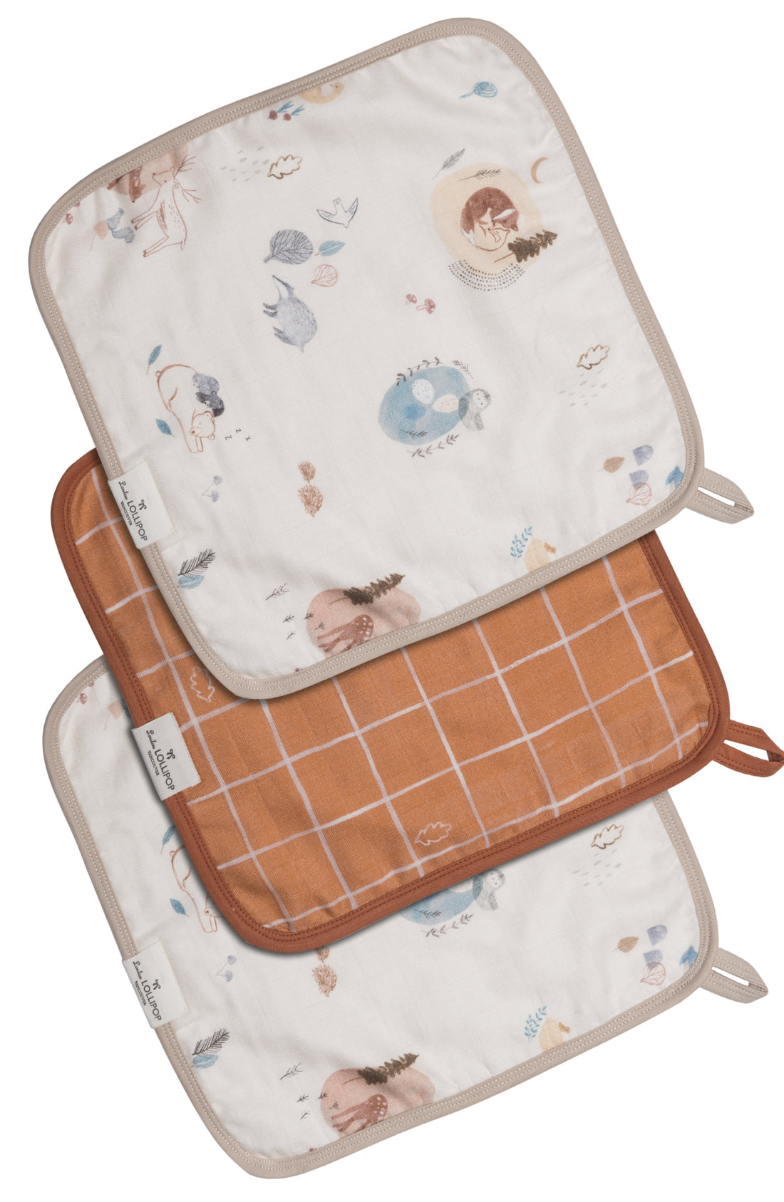 LOULOU LOLLIPOP WASHCLOTH 3-PIECES SET