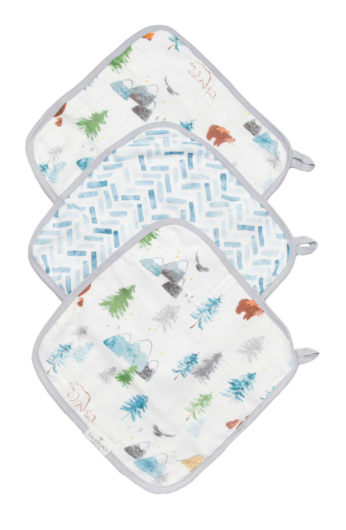 LOULOU LOLLIPOP WASHCLOTH 3-PIECES SET