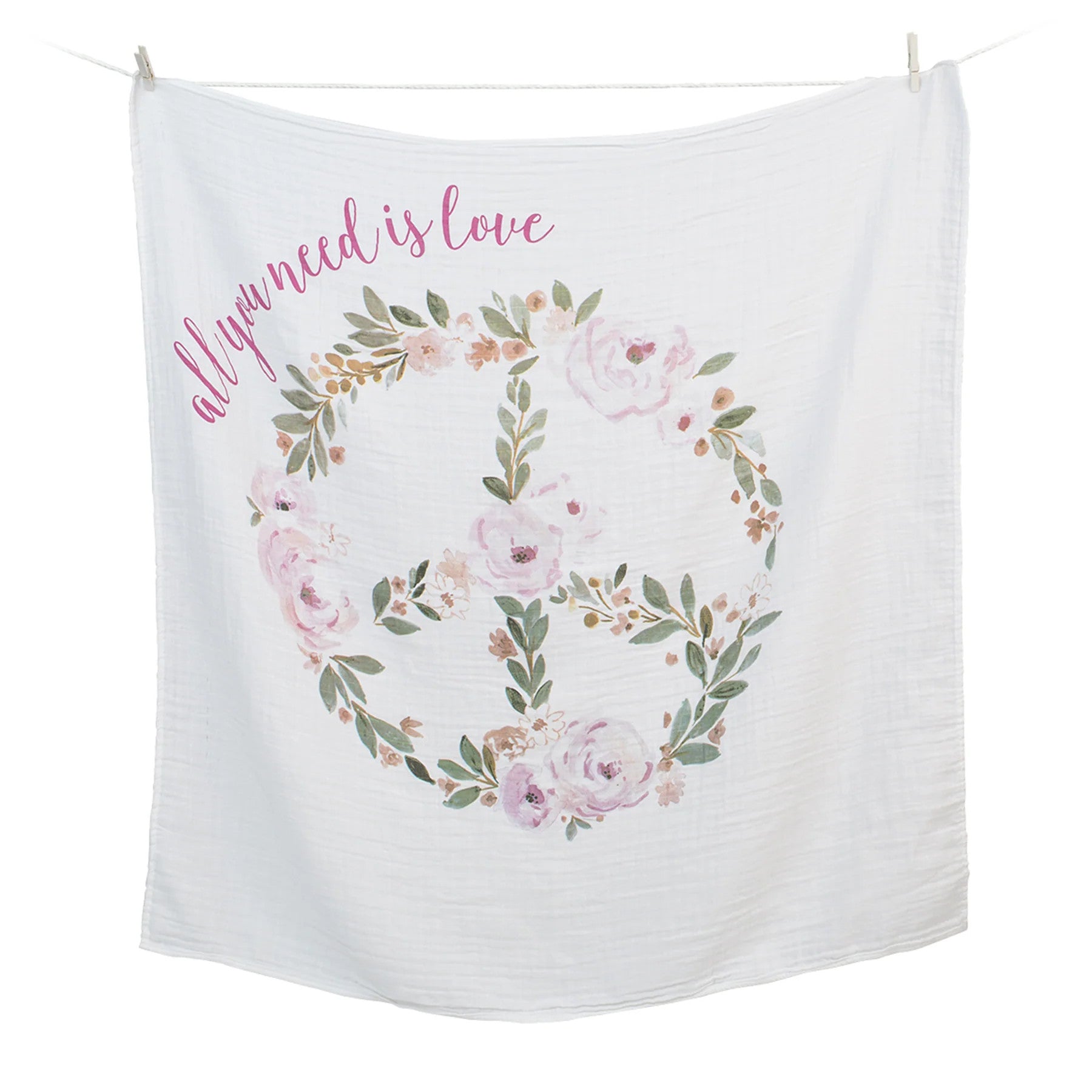 Lulujo Baby's 1St Year Milestone Blanket All You Need Is Love
