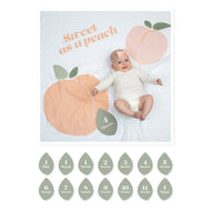 Lulujo Baby's 1St Year Milestone Blanket Sweet As A Peach