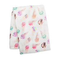 Lulujo Swaddle Blanket Bamboo Cotton-Ice Cream