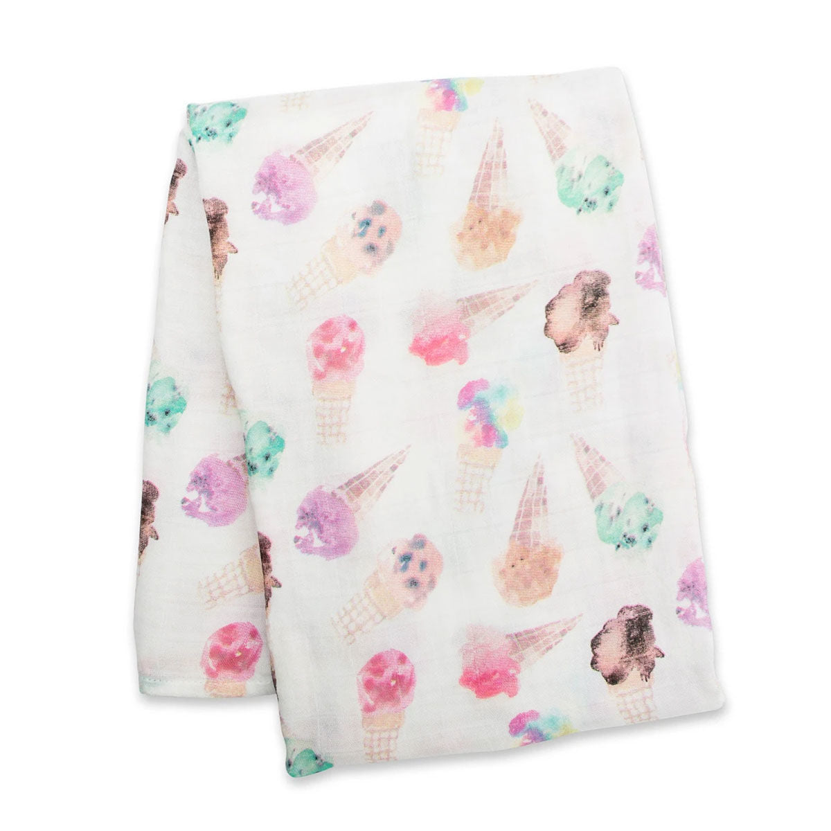 Lulujo Swaddle Blanket Bamboo Cotton-Ice Cream