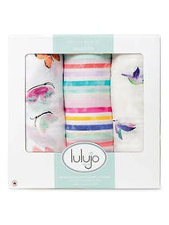 Lulujo 3Pk Swaddle Blanket Bamboo Cotton