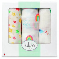 Lulujo 3Pk Swaddle Blanket Bamboo Cotton