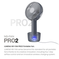 LUMENA N9 PRO2 RECHARGEABLE HANDHELD FAN - NAVY