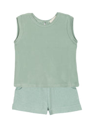 MABEL AND HONEY SYDNEY TEXTURED KNIT 2 PC SET GREEN