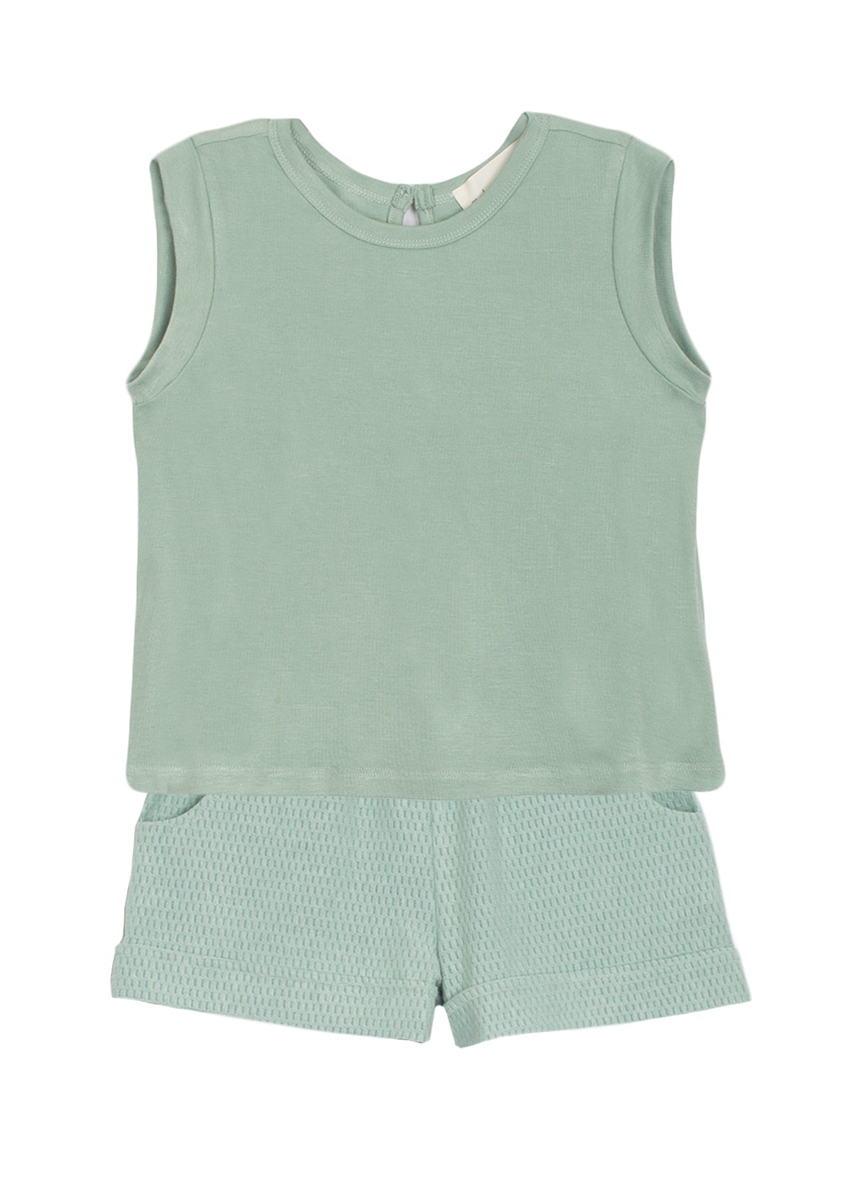 MABEL AND HONEY SYDNEY TEXTURED KNIT 2 PC SET GREEN