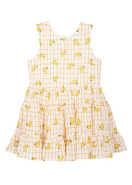 MABEL AND HONEY BANANAS PRINTED CRINKLE CHIFFON DRESS