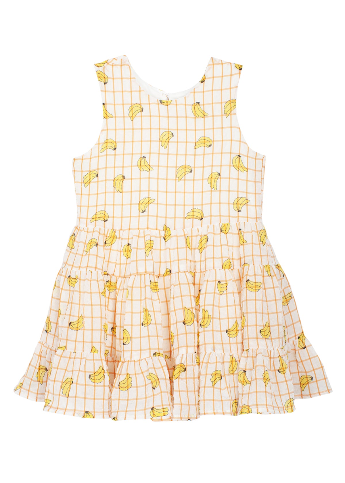 MABEL AND HONEY BANANAS PRINTED CRINKLE CHIFFON DRESS