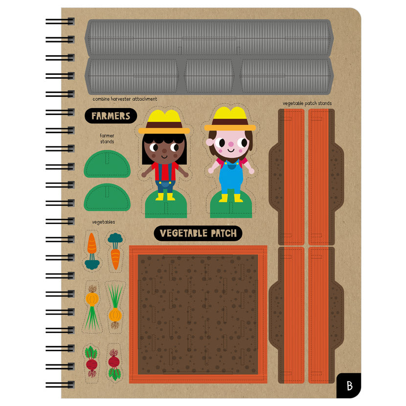 MAKE BELIEVE IDEAS CARDBOARD BUILDER ON THE FARM - baby enRoute