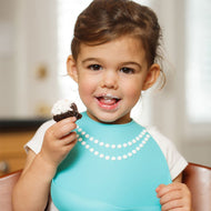 MAKE MY DAY BABY BIB BLUE PEARL