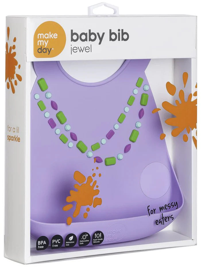 MAKE MY DAY BABY BIB LILAC JEWEL - baby enRoute