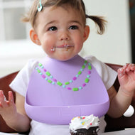 MAKE MY DAY BABY BIB LILAC JEWEL