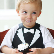 MAKE MY DAY BABY BIB TUXEDO