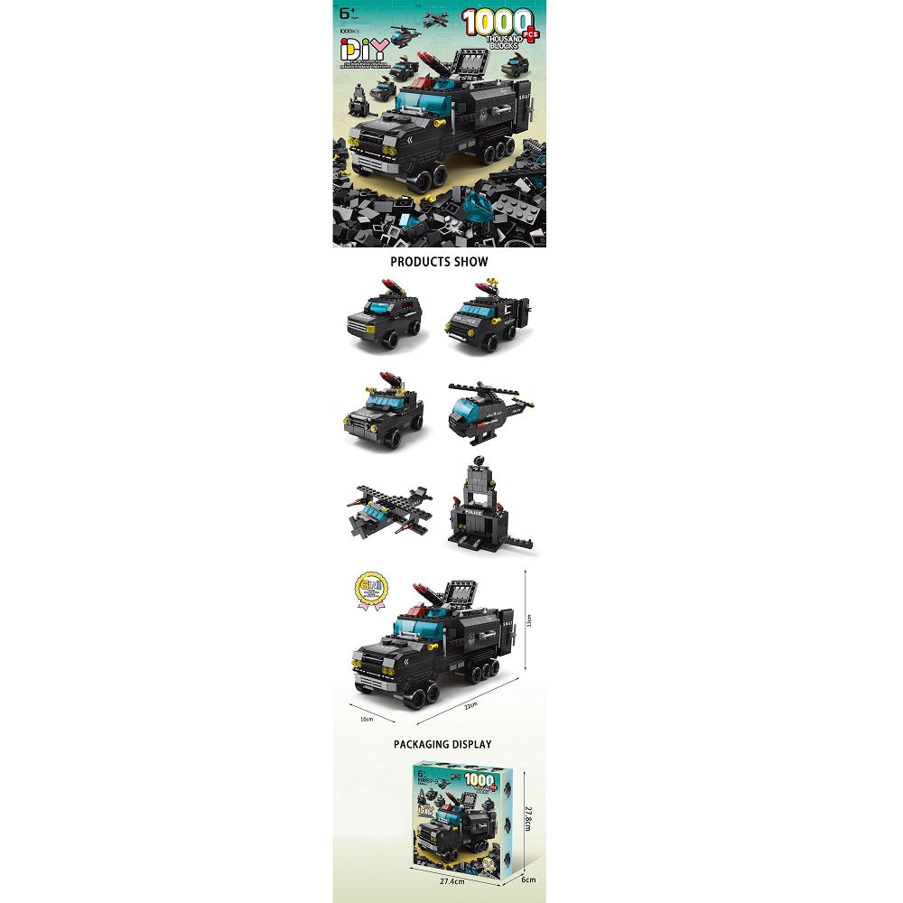 HANDSOME BUILDING BLOCK SERIES ARMORED VEHICLE 1000 PCS - baby enRoute