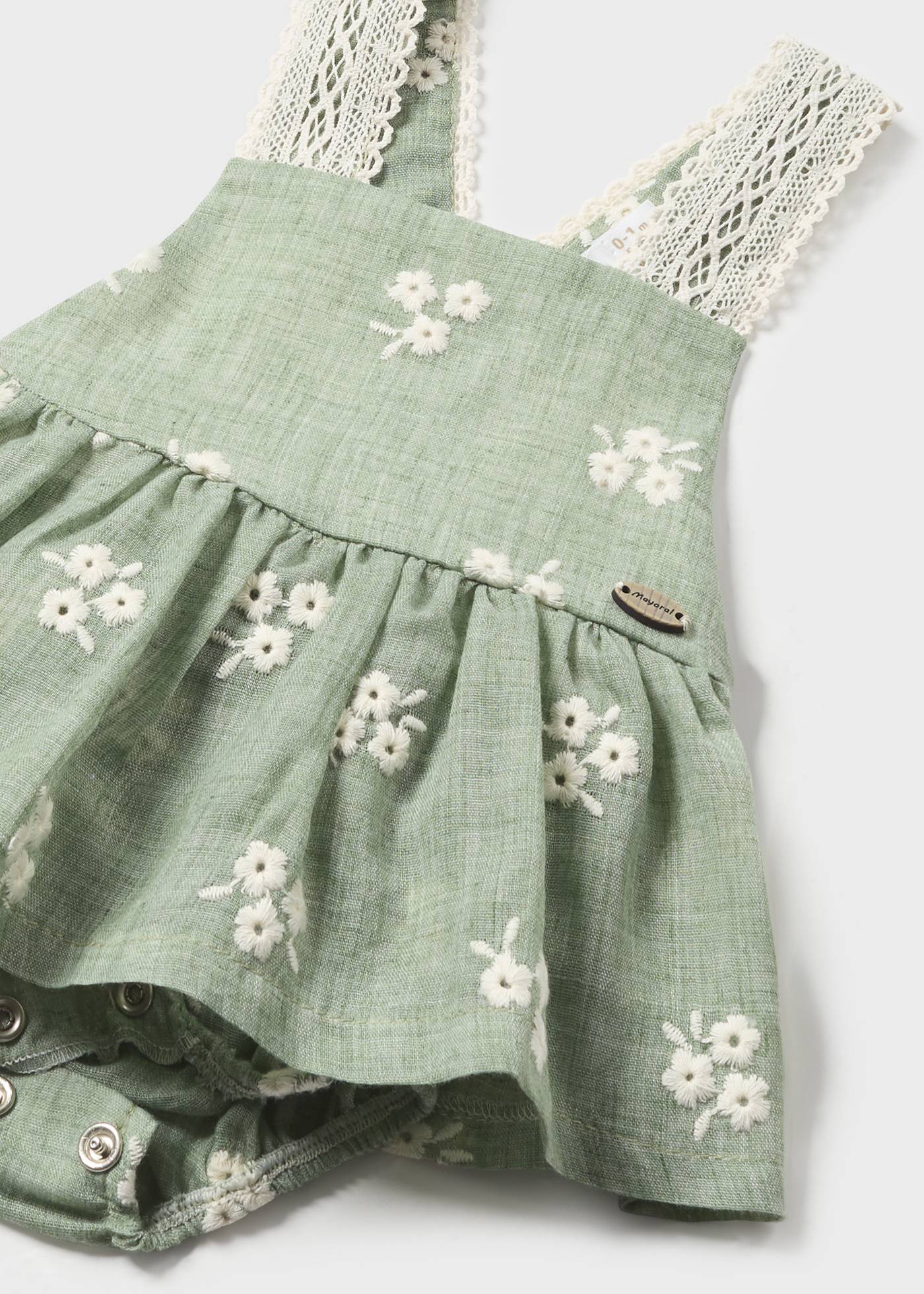 Mayoral Newborn 2-Piece Set Dungaree Eucalyptus