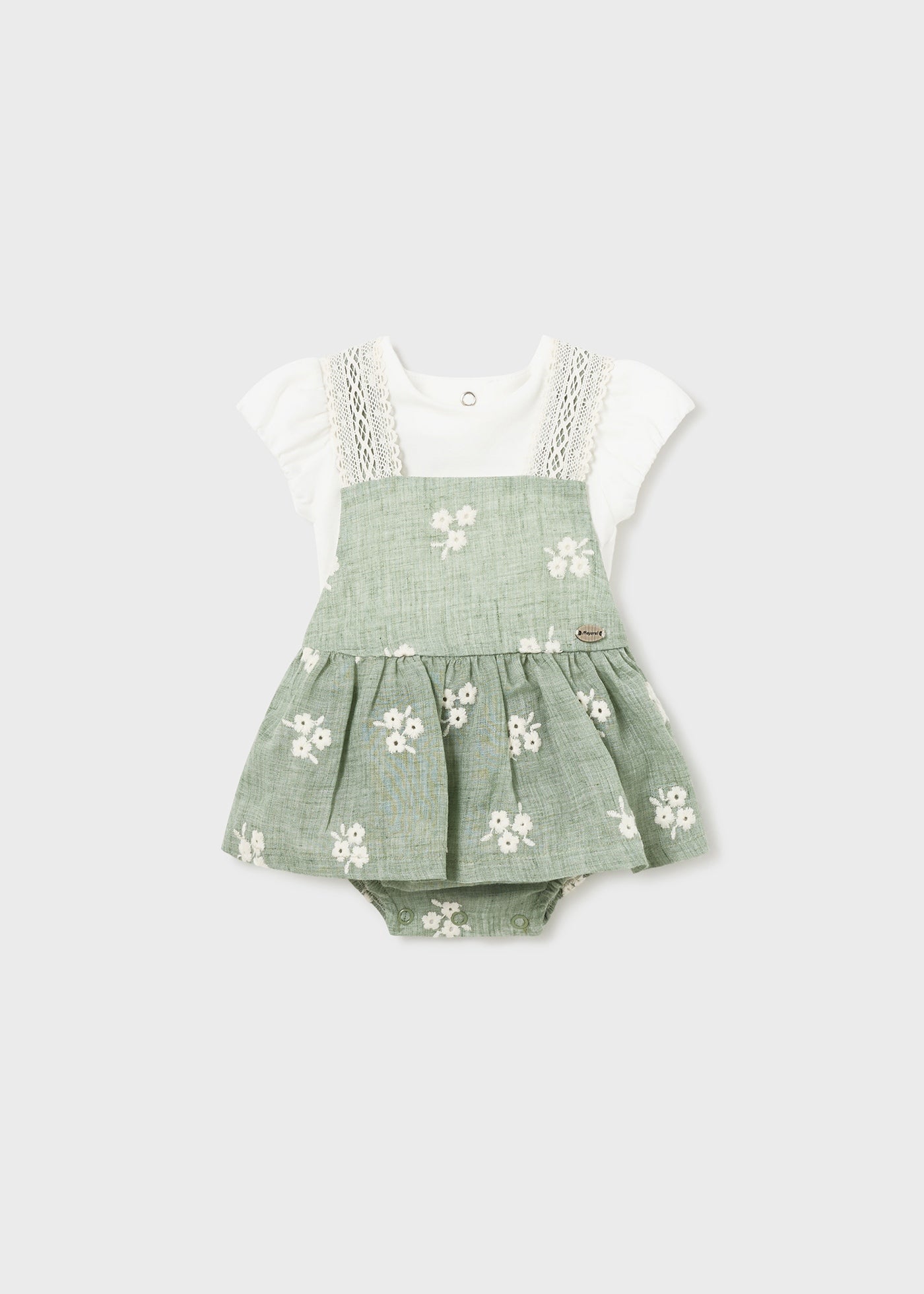 Mayoral Newborn 2-Piece Set Dungaree Eucalyptus