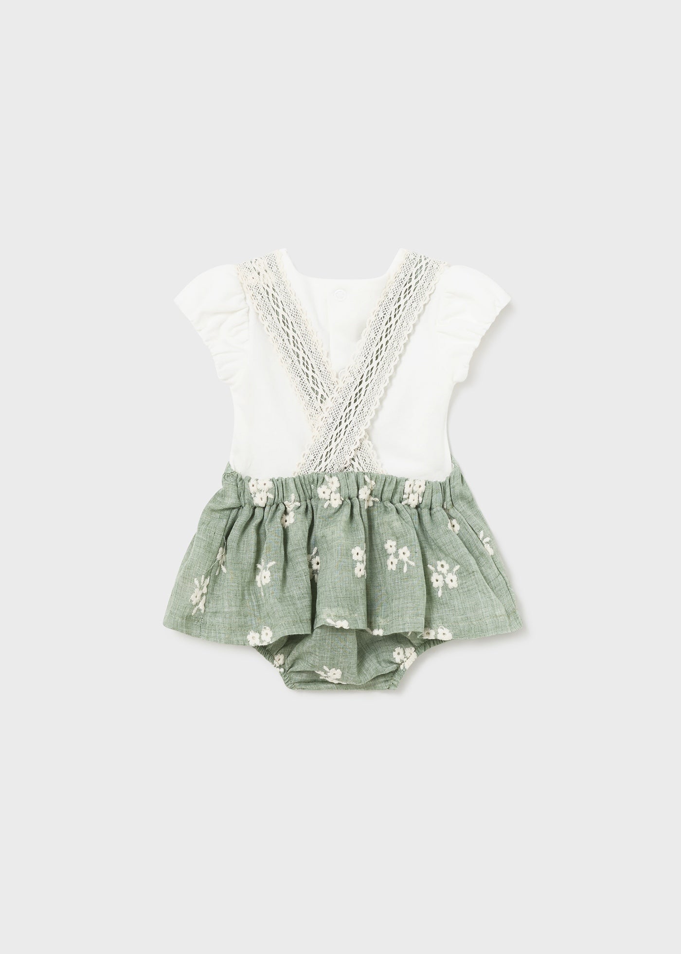 MAYORAL NEWBORN 2-PIECE SET DUNGAREE EUCALYPTUS - baby enRoute