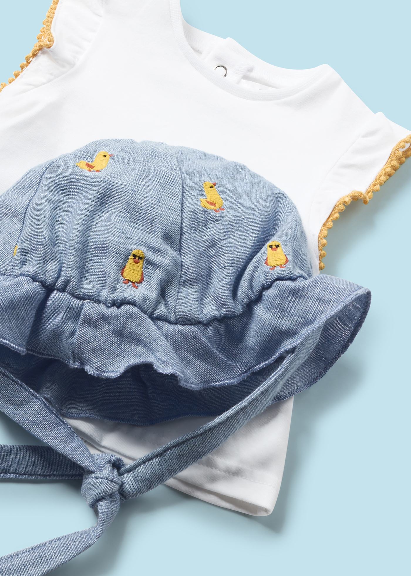 MAYORAL NEWBORN 3-PIECE SET DENIM