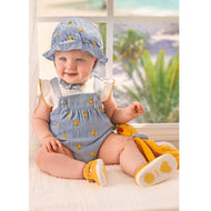 MAYORAL NEWBORN 3-PIECE SET DENIM
