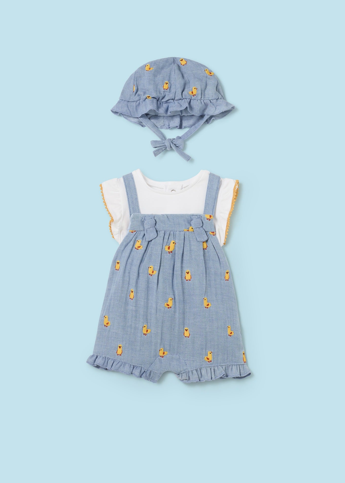 MAYORAL NEWBORN 3-PIECE SET DENIM