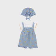 MAYORAL NEWBORN 3-PIECE SET DENIM