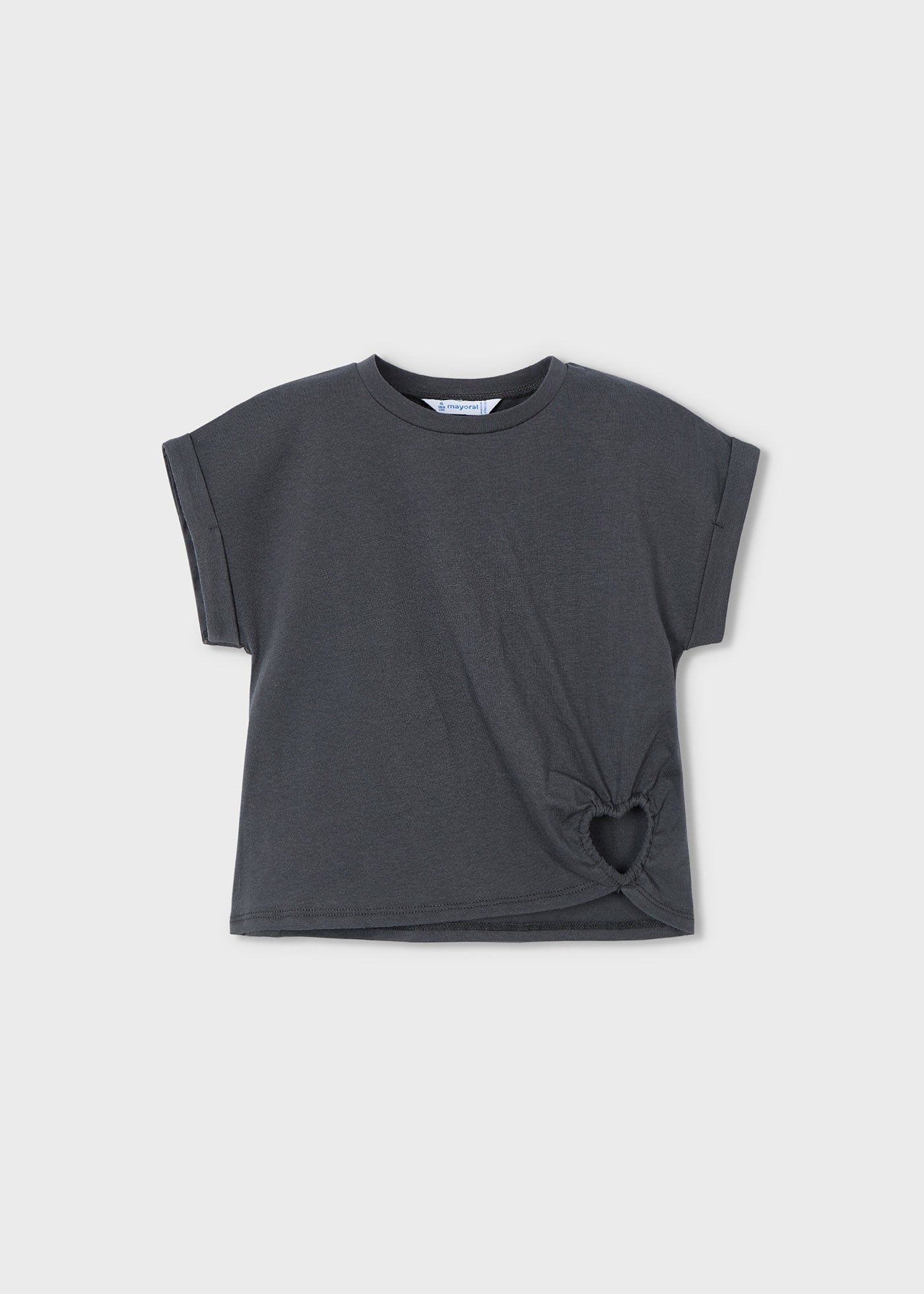 MAYORAL GIRL HEART T-SHIRT CHARCOAL