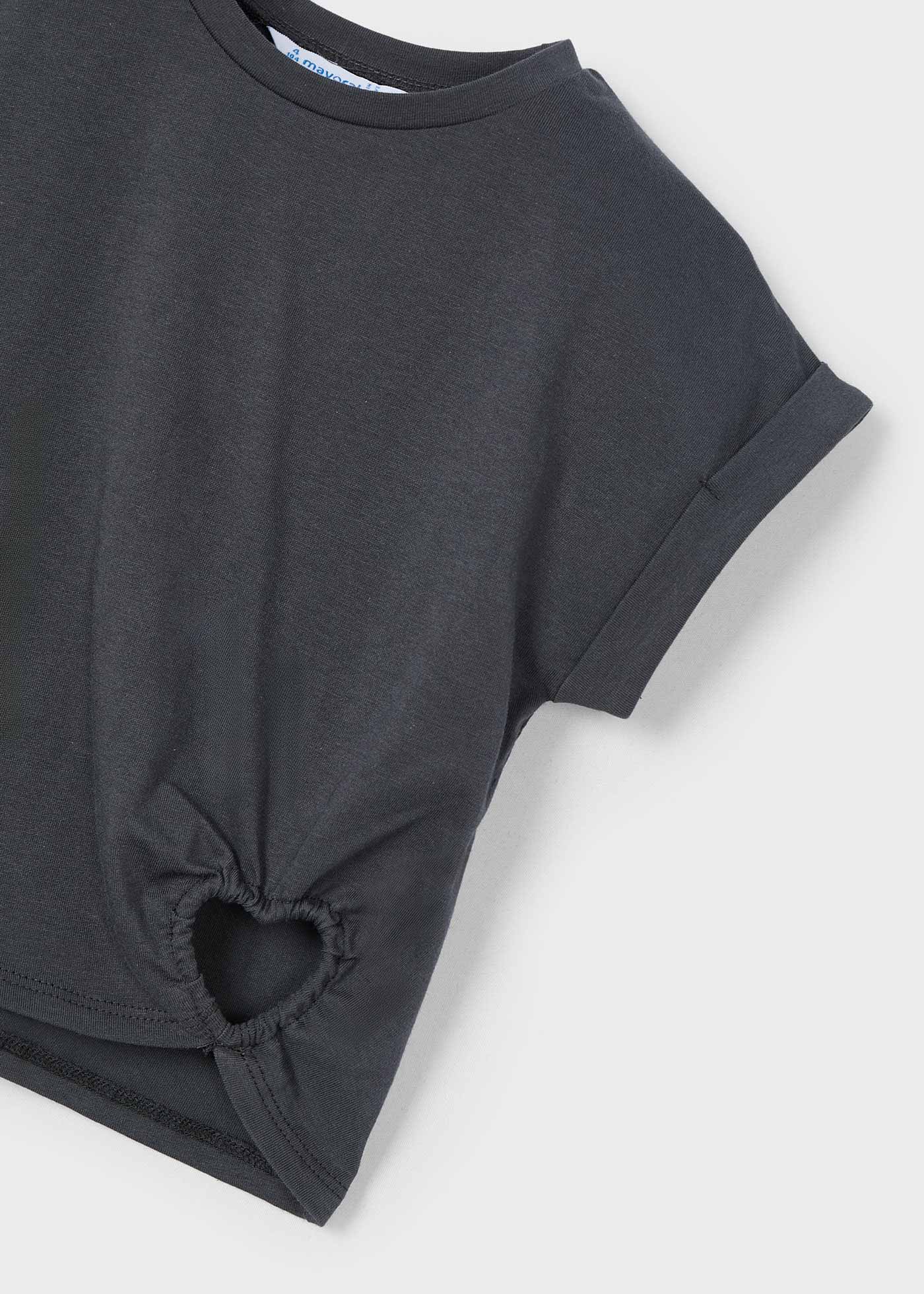 MAYORAL GIRL HEART T-SHIRT CHARCOAL