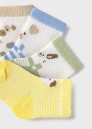 MAYORAL NEWBORN 4-PACK ANIMAL SOCKS MULTICOLOUR