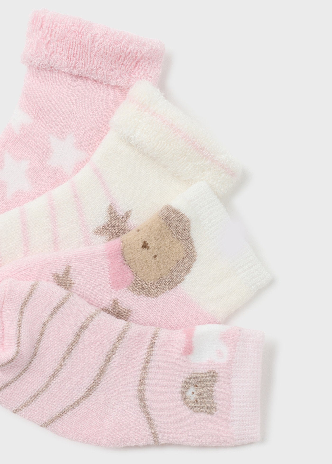 MAYORAL NEWBORN 4 PACK SOCKS ORGANIC COTTON ROSA
