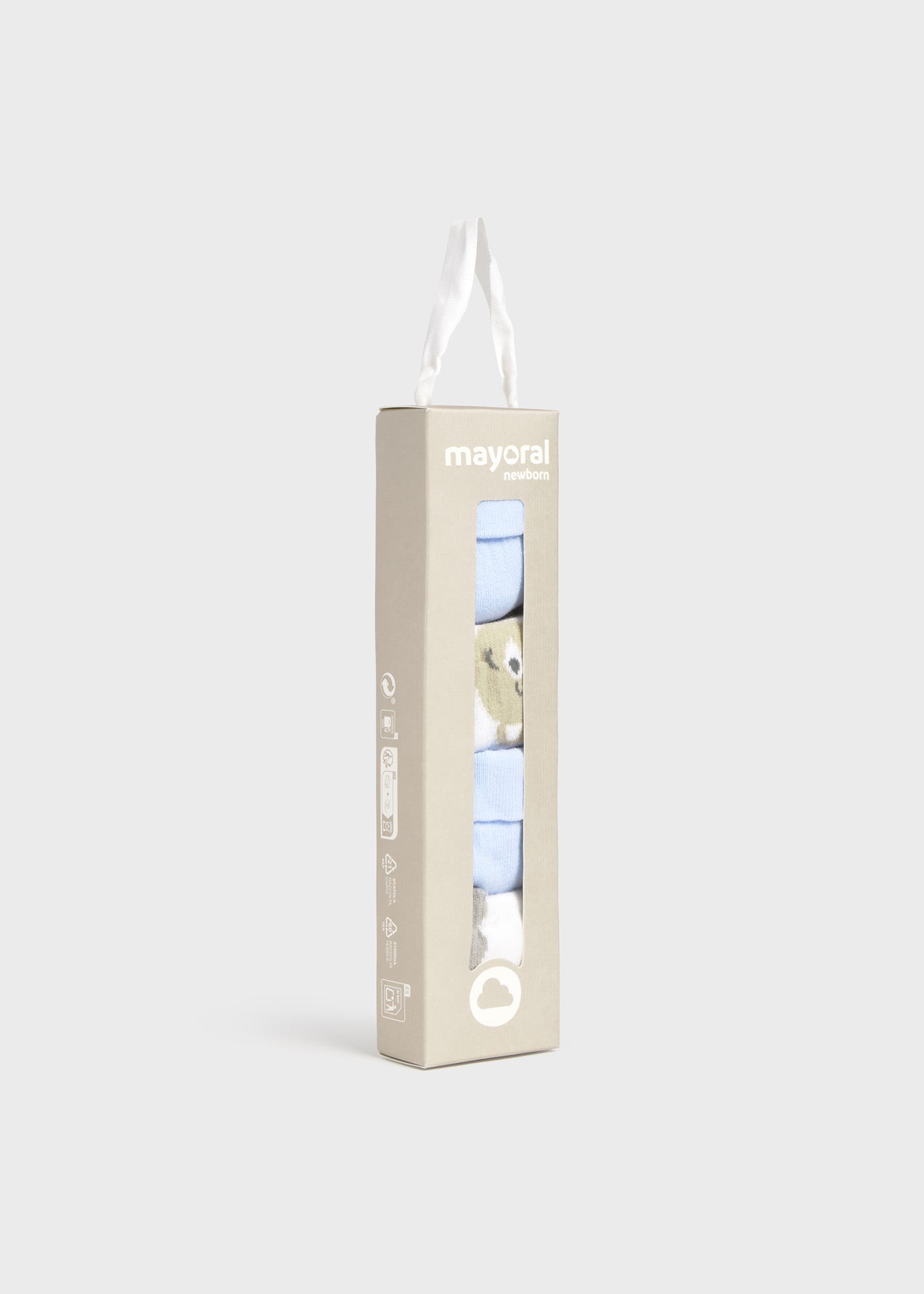 MAYORAL NEWBORN 4-PACK SOCKS SKY