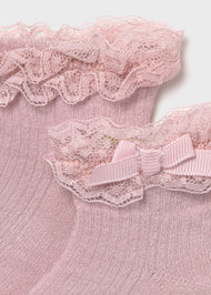 MAYORAL NEWBORN DRESS SOCKS BABY ROSE PINK