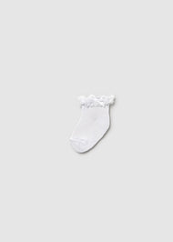 MAYORAL NEWBORN DRESS SOCKS WHITE