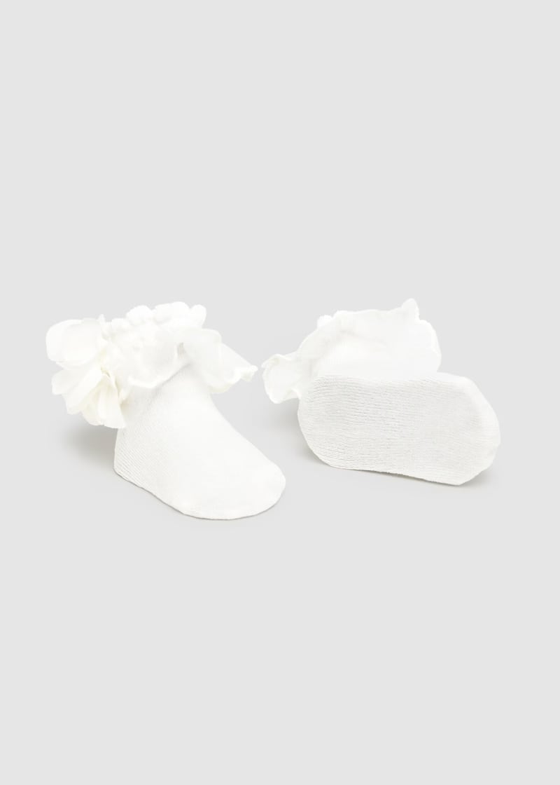MAYORAL NEWBORN HEADBAND AND SOCKS SET NATURAL