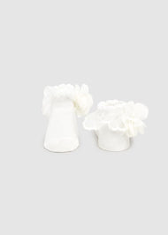 MAYORAL NEWBORN HEADBAND AND SOCKS SET NATURAL