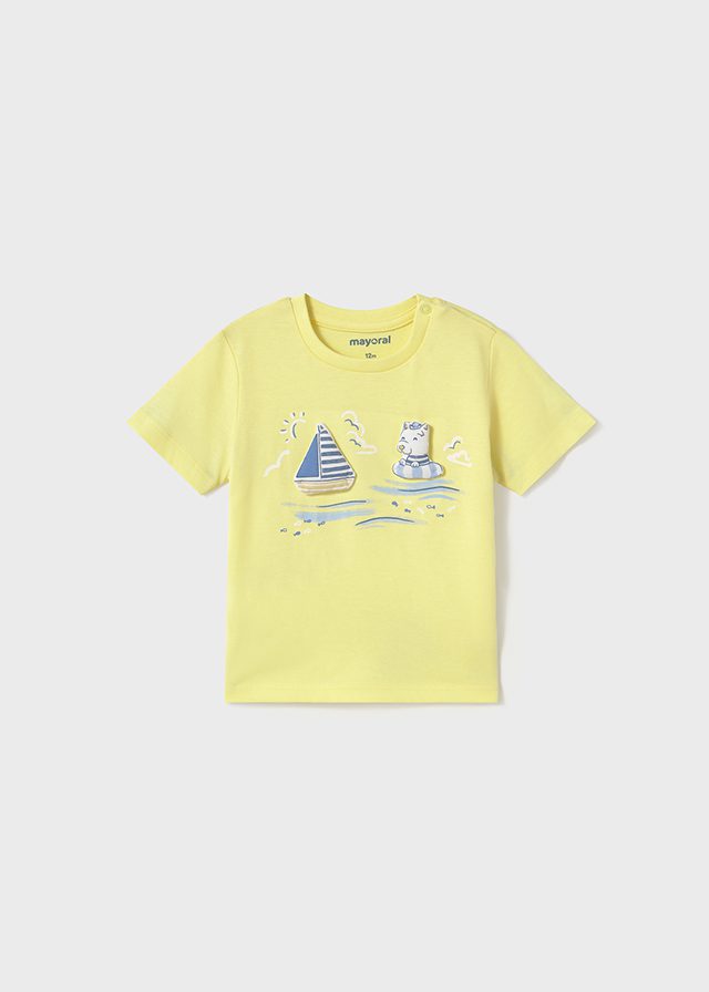 MAYORAL BABY SAILBOAT T-SHIRT SORBET YELLOW