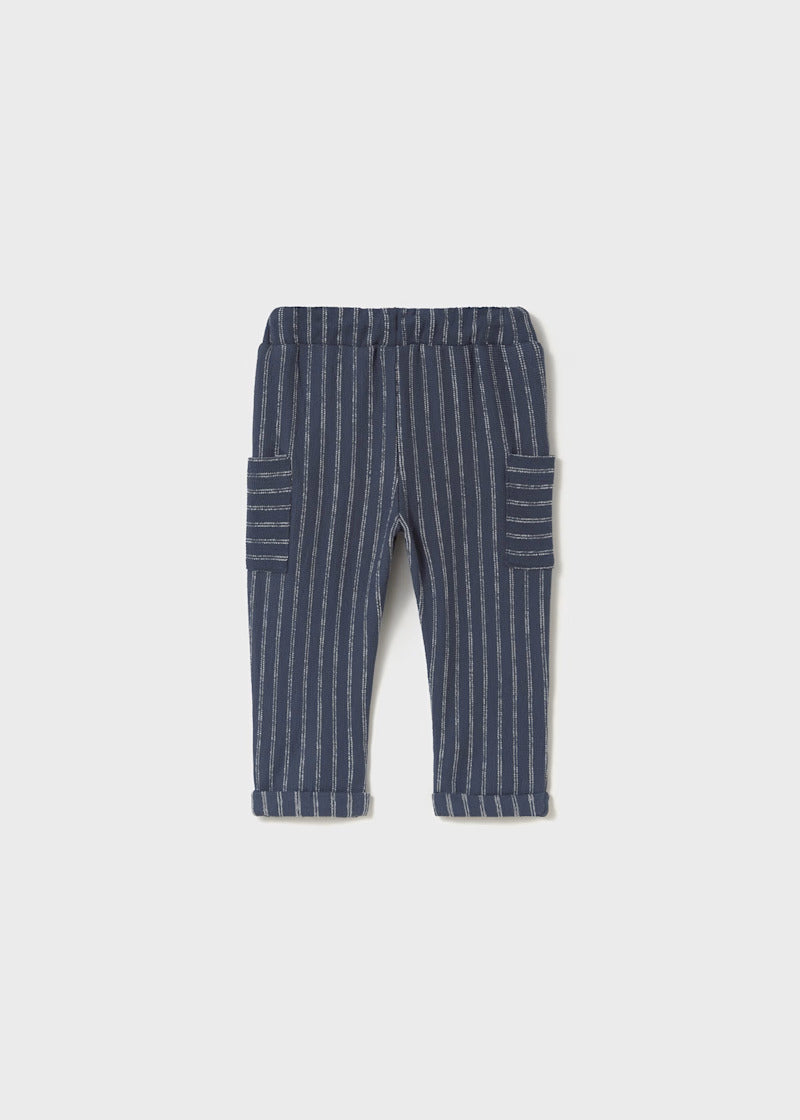 MAYORAL BABY STRIPED PANTS MIDNIGHT