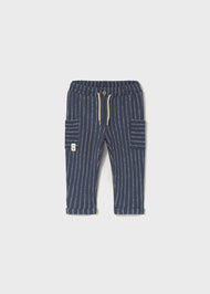 MAYORAL BABY STRIPED PANTS MIDNIGHT