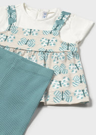 MAYORAL BABY SHORTS AND LAYERED T-SHIRT SET EMERALD