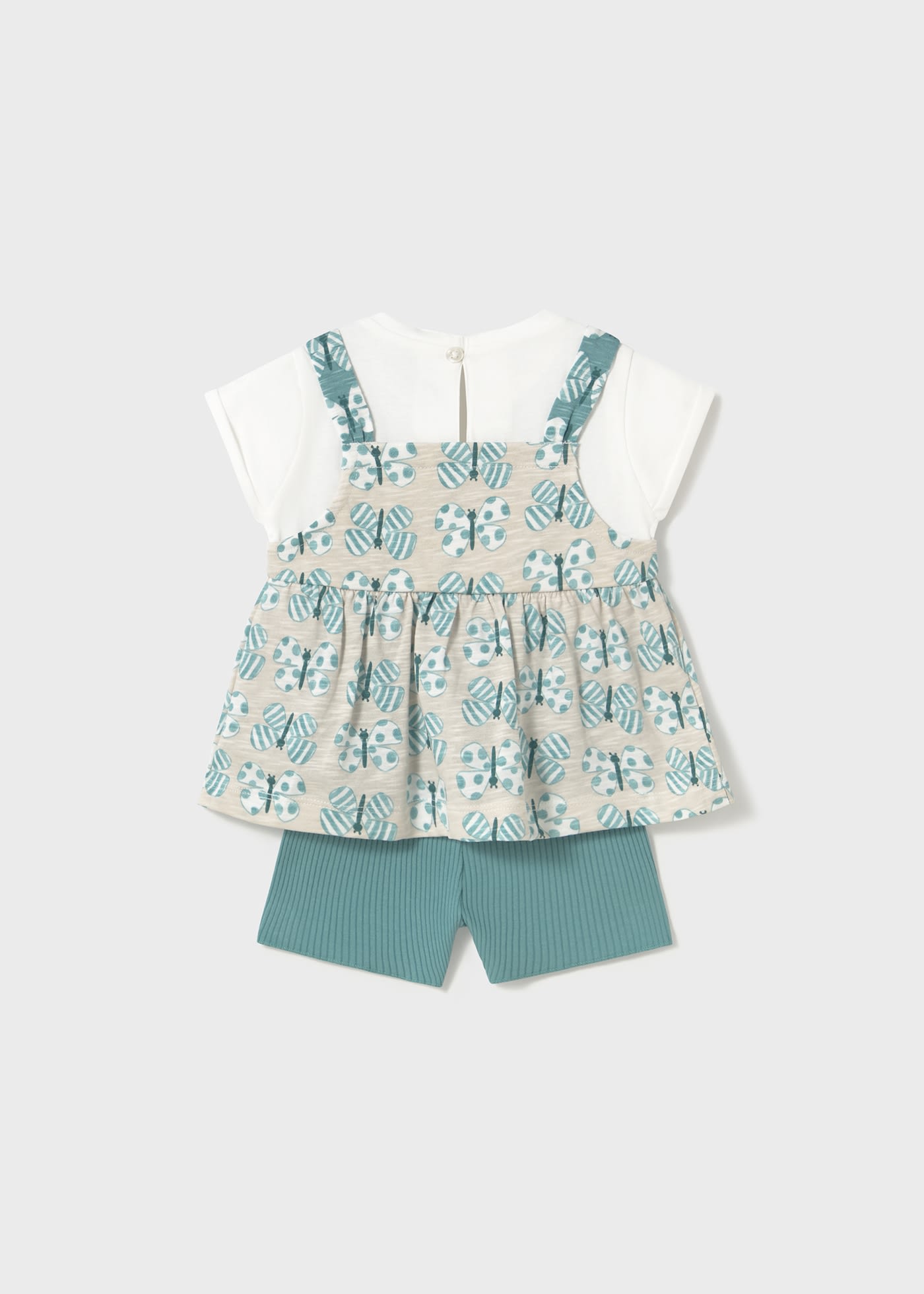 MAYORAL BABY SHORTS AND LAYERED T-SHIRT SET EMERALD