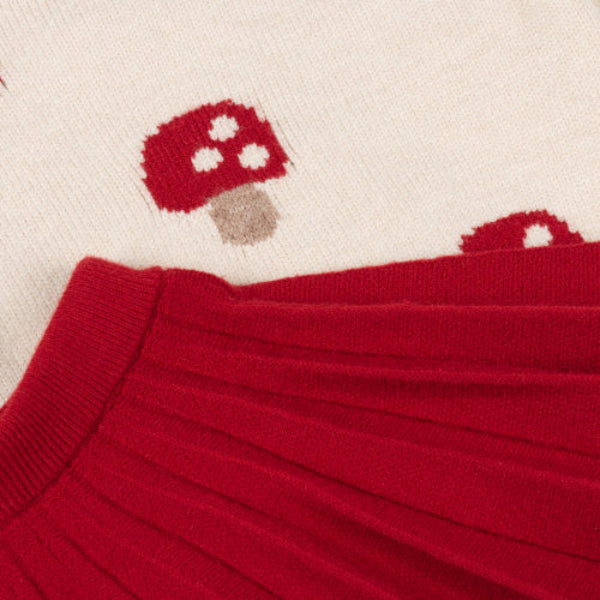 Mayoral Girls Baby Tricot Skirt Set Red
