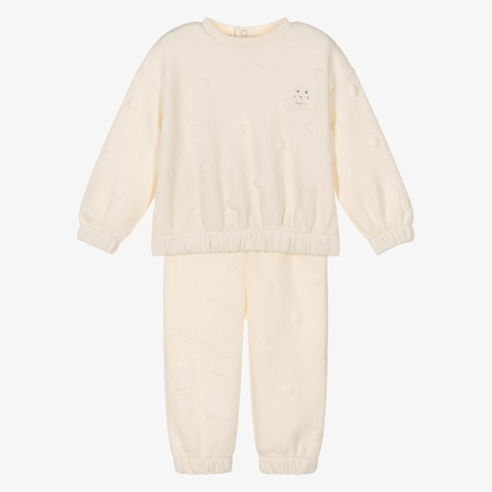 Mayoral Polka Dot Padded Tracksuit Macchiato