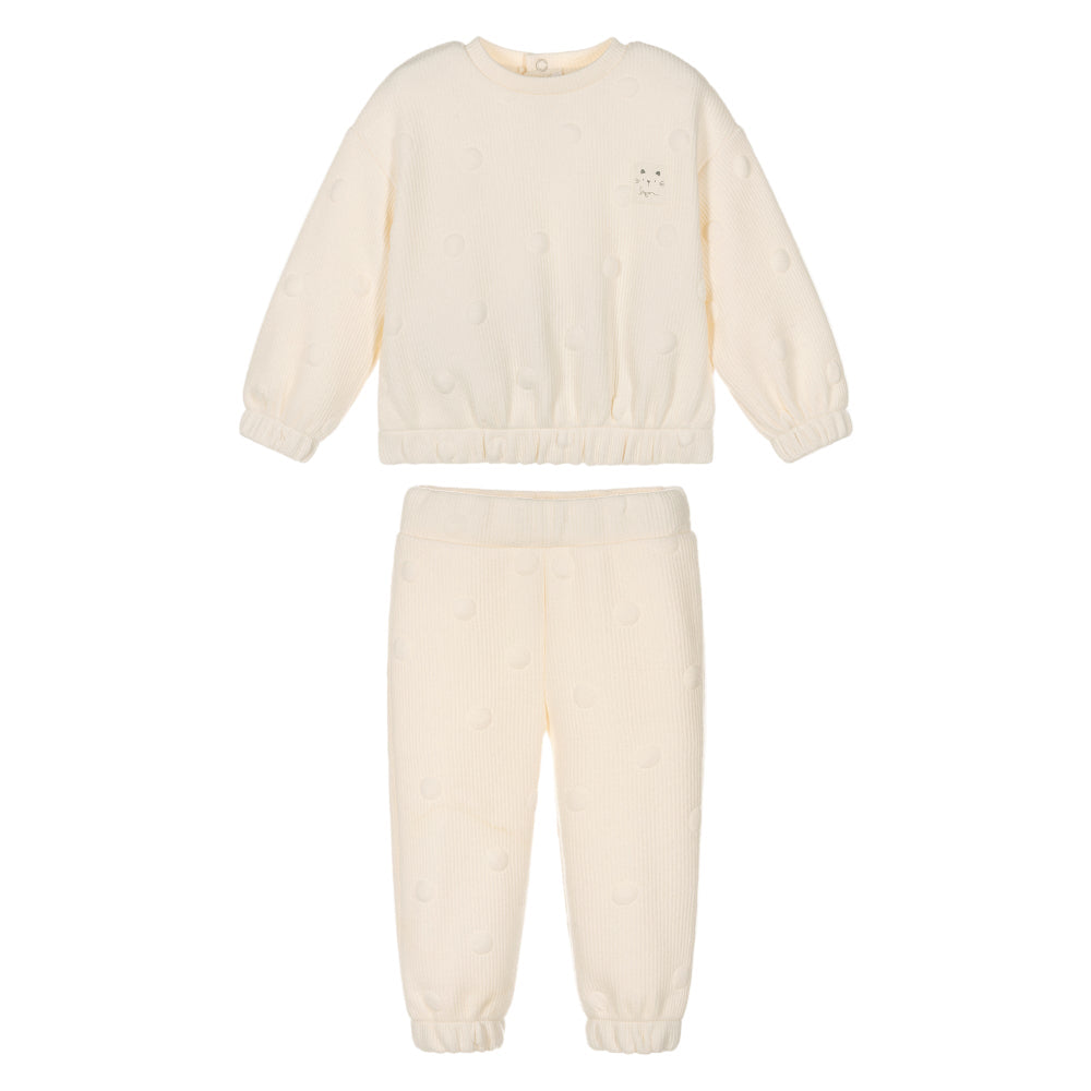Mayoral Polka Dot Padded Tracksuit Macchiato