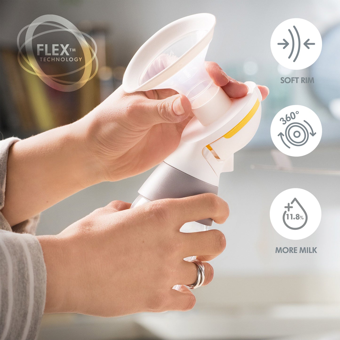 Medela Swing Maxi double electric breast pump white and yellow accents