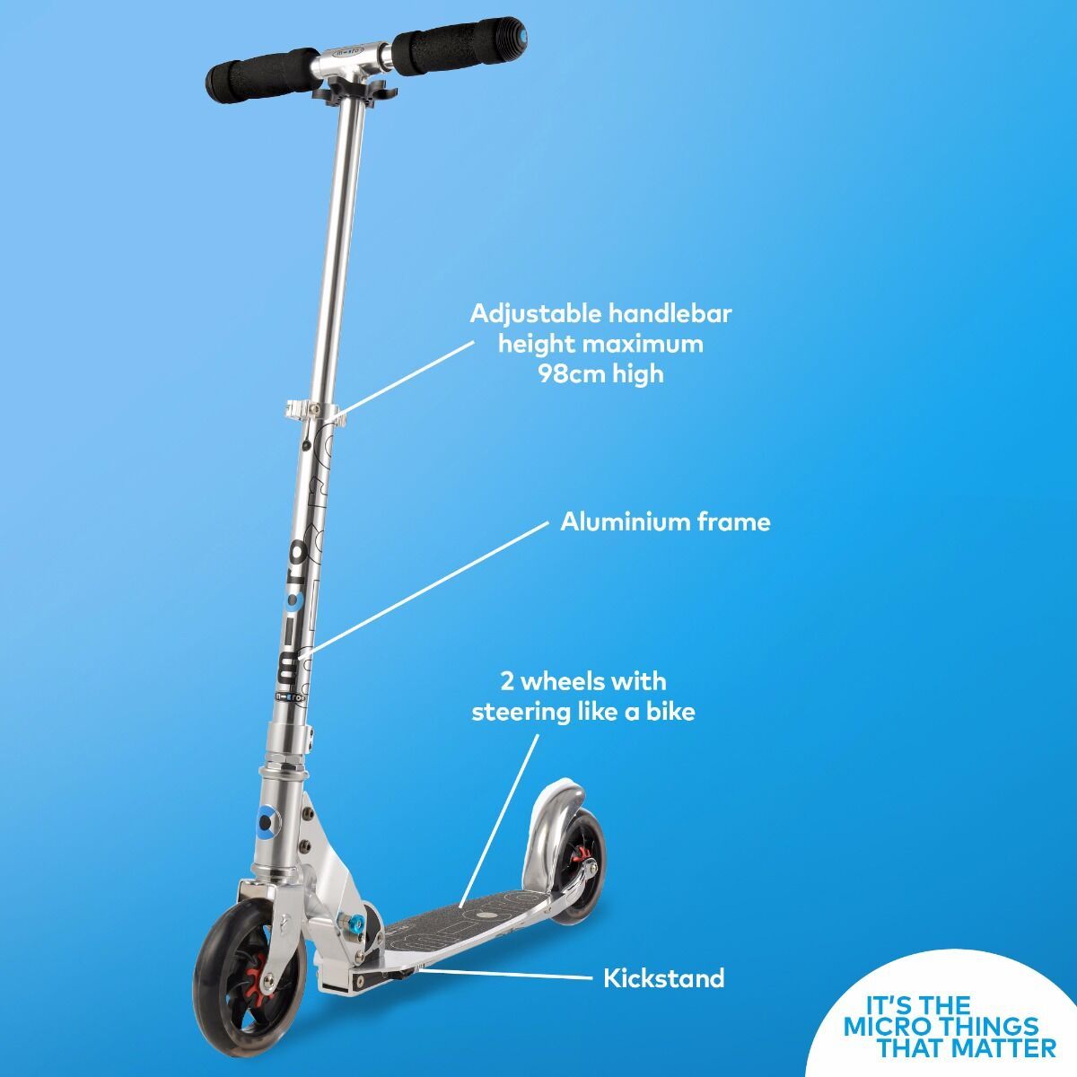 Micro Speed Scooter Pure Silver