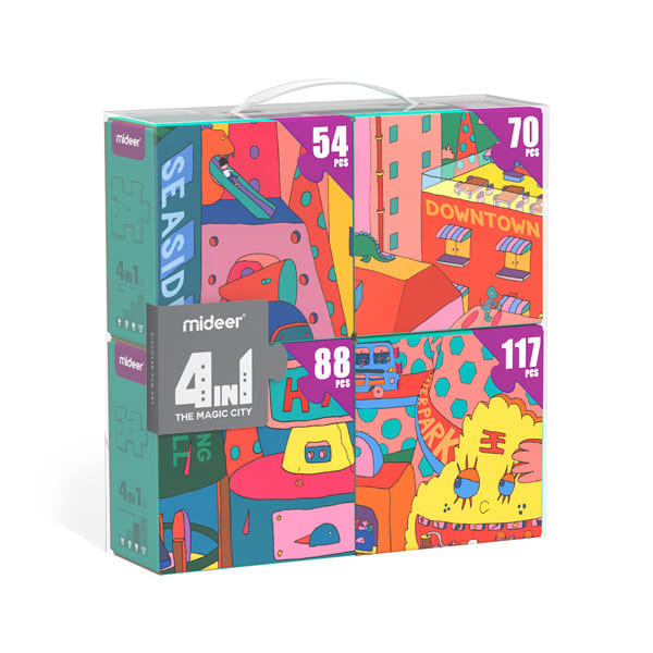 MIDEER 4 IN 1 PUZZLE THE MAGIC CITY