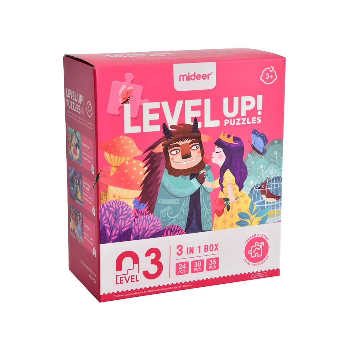 level up puzzle box pink 3 in 1 princess fate 89 pcs