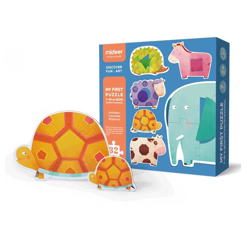 MIDEER MY FIRST PUZZLE  GEOMETRY&ANIMAL 32 PCS - baby enRoute