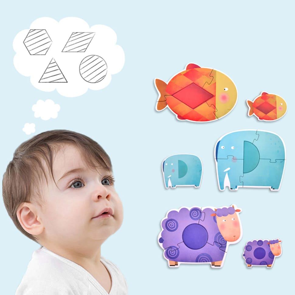 MIDEER MY FIRST PUZZLE  GEOMETRY&ANIMAL 32 PCS